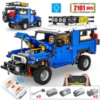 city technical rc led off road truck car building blocks app programming remote control suv vehicle bricks toys for children