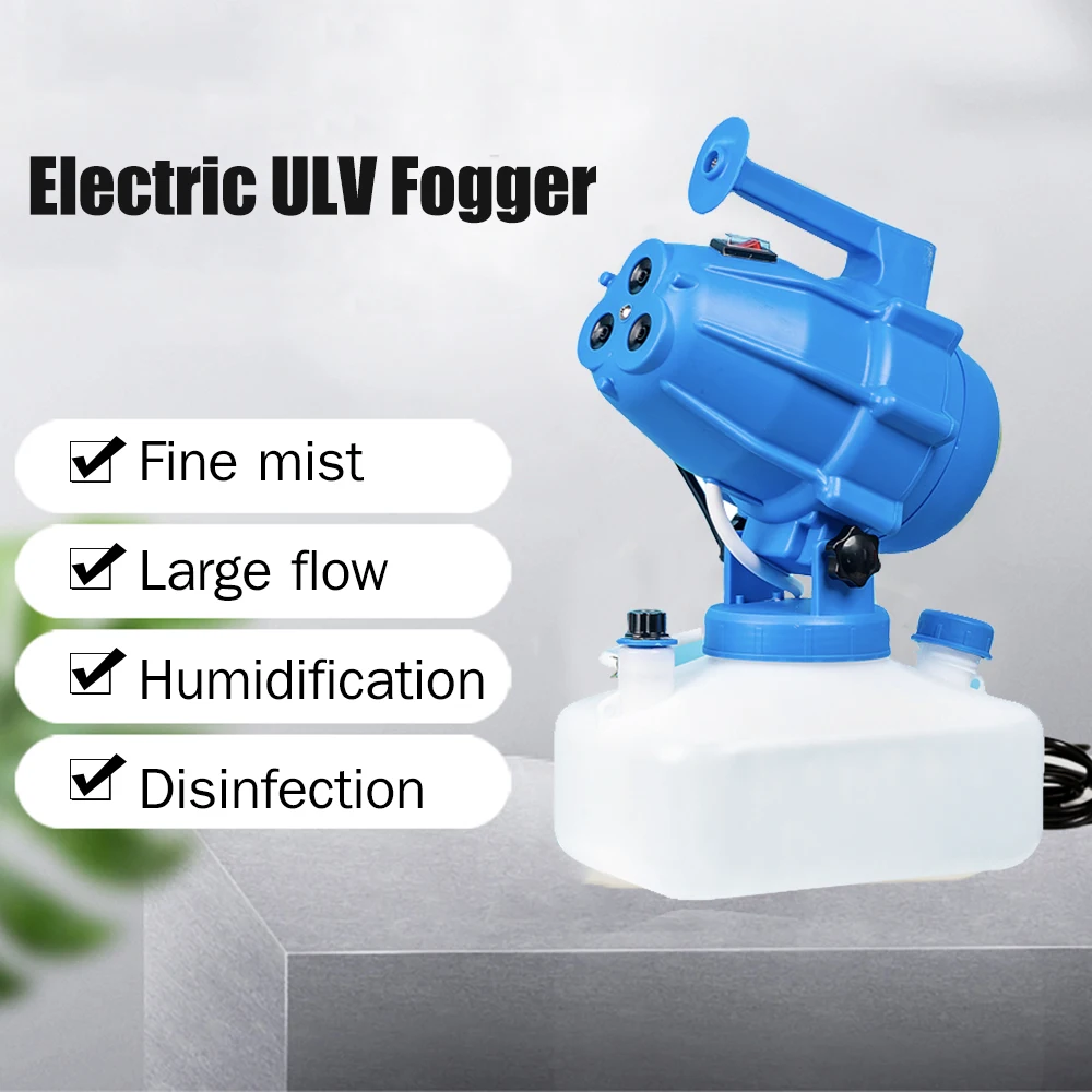 

Electric ULV Fogger Portable Ultra-Low Volume Atomizer Sprayer Fine Mist Blower Humidifier Pesticide Nebulizer 5L