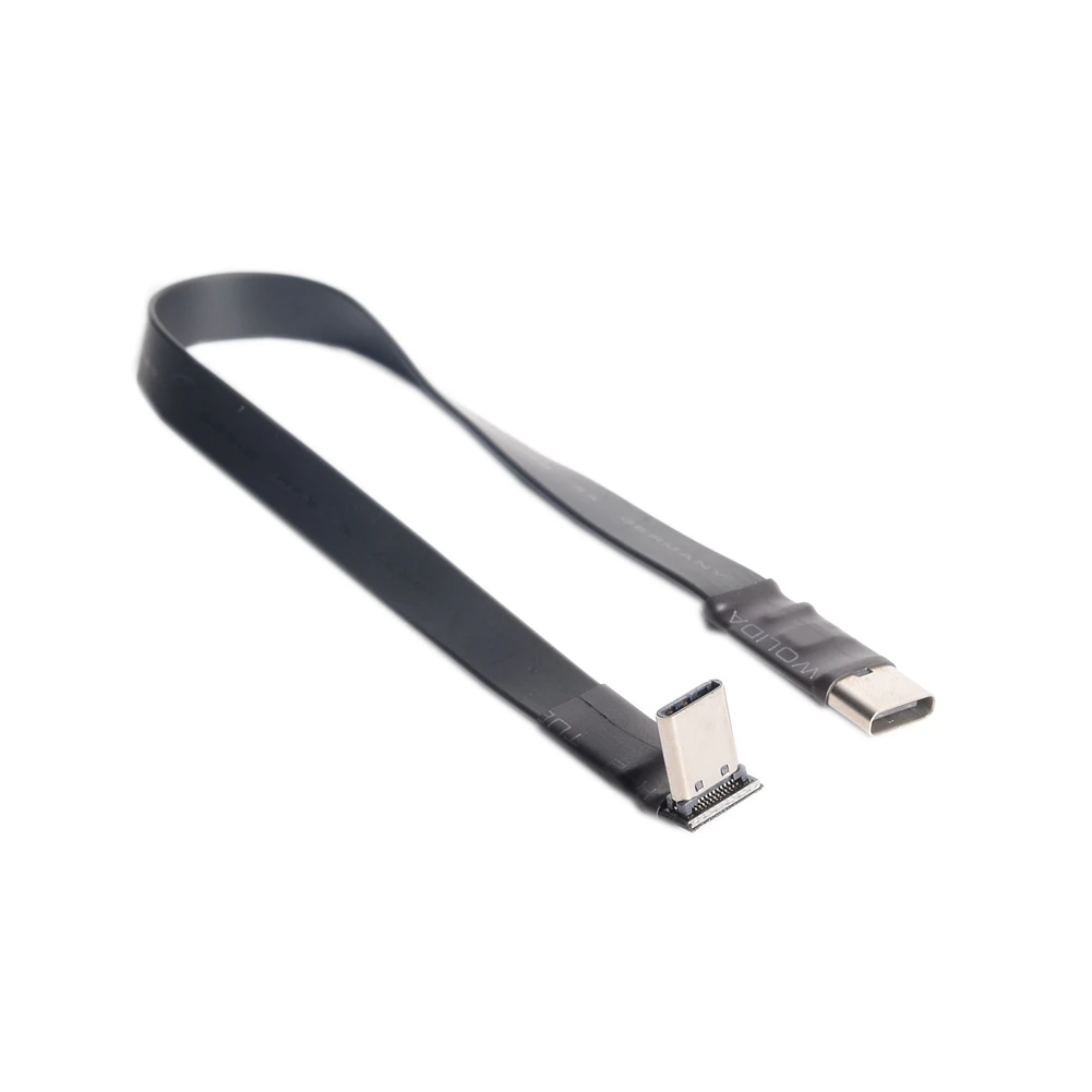 Плоский Удлинительный кабель USB 3 1 типа C к type 10 Гбит/с складной 90 градусов мужской
