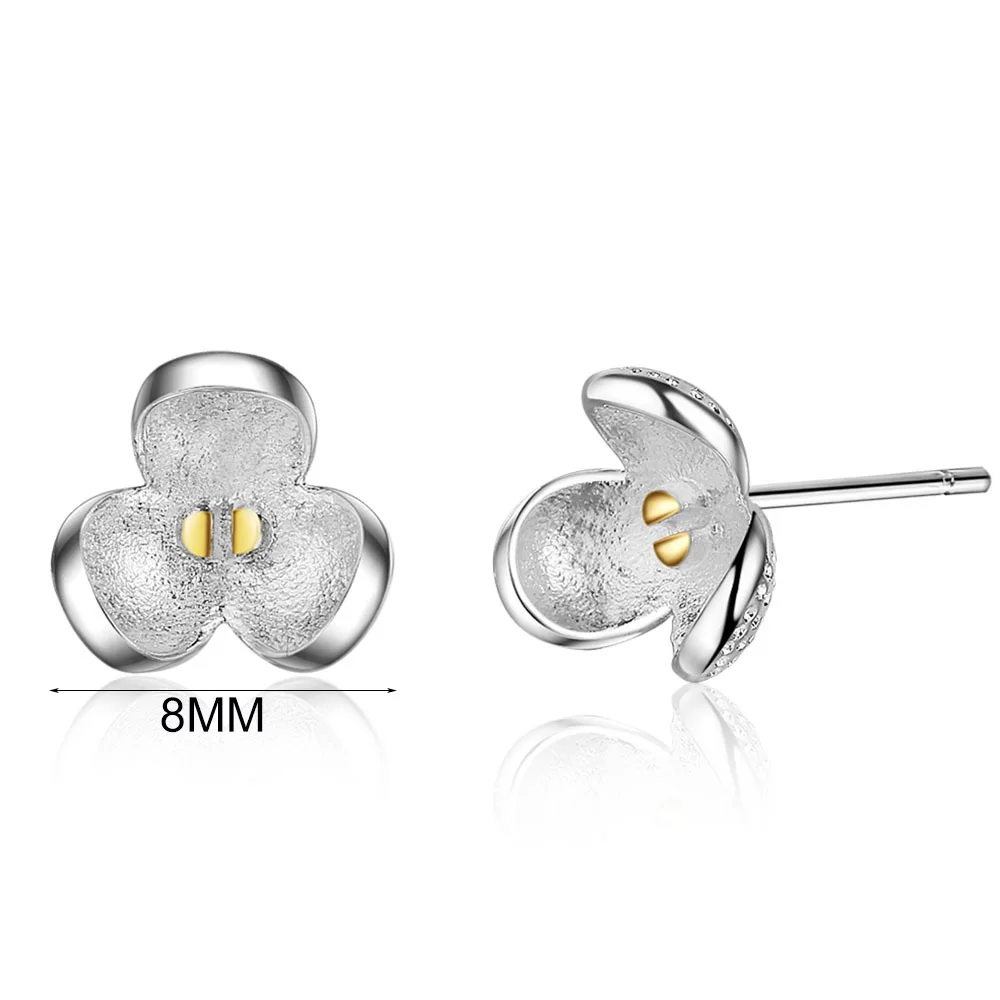 Женские серьги гвоздики MEETSOFT из стерлингового серебра с защитой от аллергии