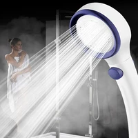 water saving shower head water stop button abs high power pressure massage jet