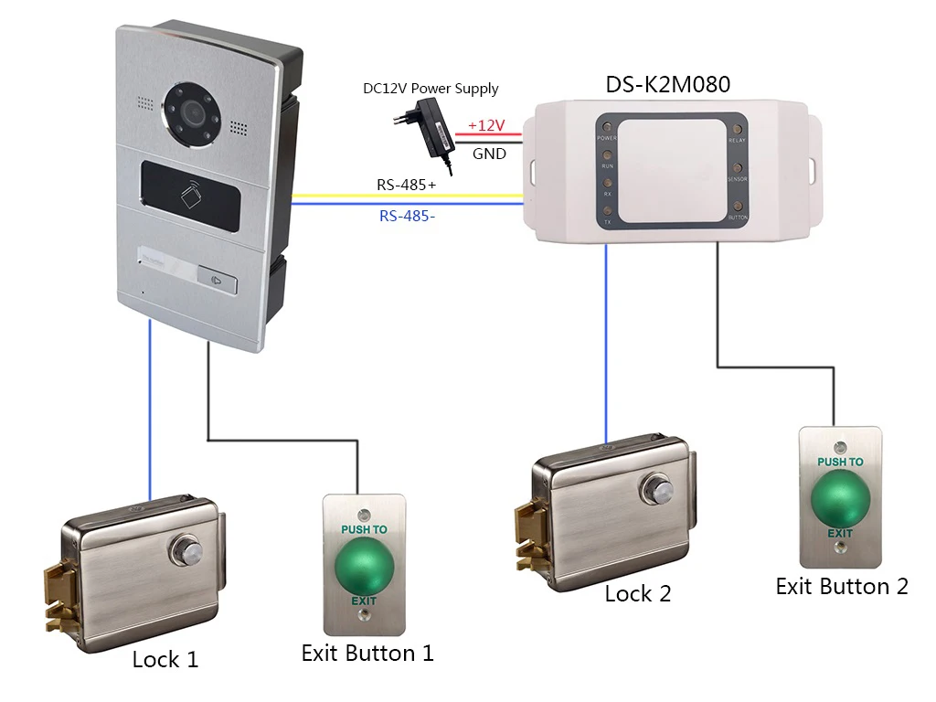 HIK IP видеосвязь комплект, многоязычный HD, RFID панель и WiFi монитор, IP дверной звонок, водонепроницаемый