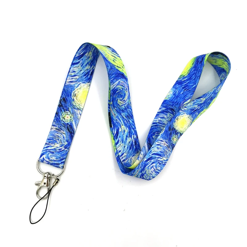 

Painting Keychain Lanyard For Keys Neck Strap ID Card Badge Holder Mobile Phone Hanging Rope Keyring Webbing Ribbon