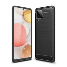 Soft Carbon Fiber Case For Samsung Galaxy A12 Case A42 A10 Cover Housings Protective Phone Case For Samsung Galaxy A12 5G Funda