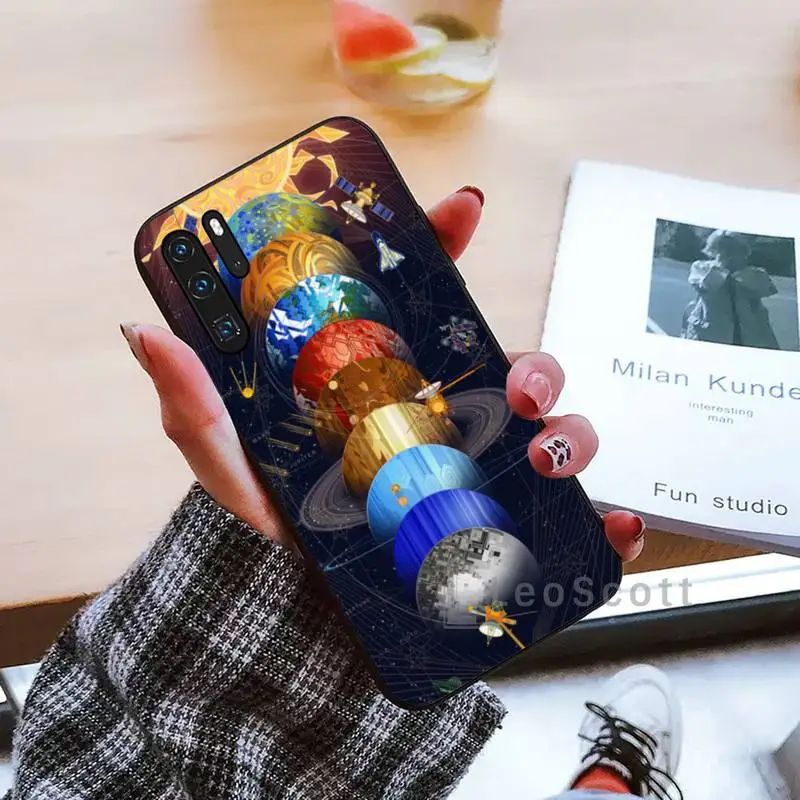 

Space Planet Phone Case For Huawei Y5 Y6 II Y7 Y9 PRIME 2018 2019 NOVA3E P20 PRO P10 Honor 10