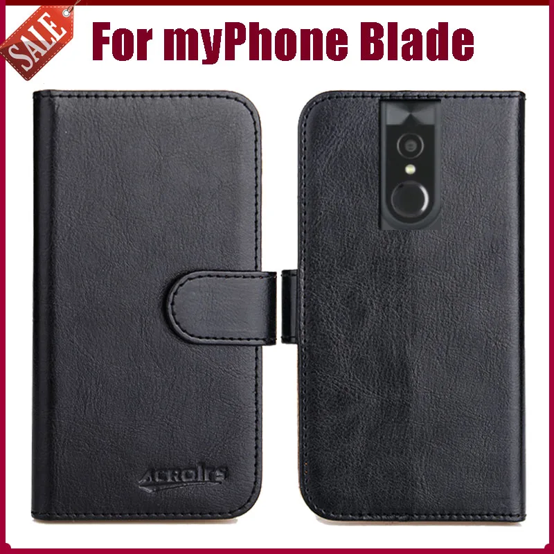 

Хит! Чехол-книжка myPhone HAMMER Blade 5,2 дюйма, 6 цветов, чехол-бумажник мягкие кожаные для телефона, чехол с отделениями для кредитных карт