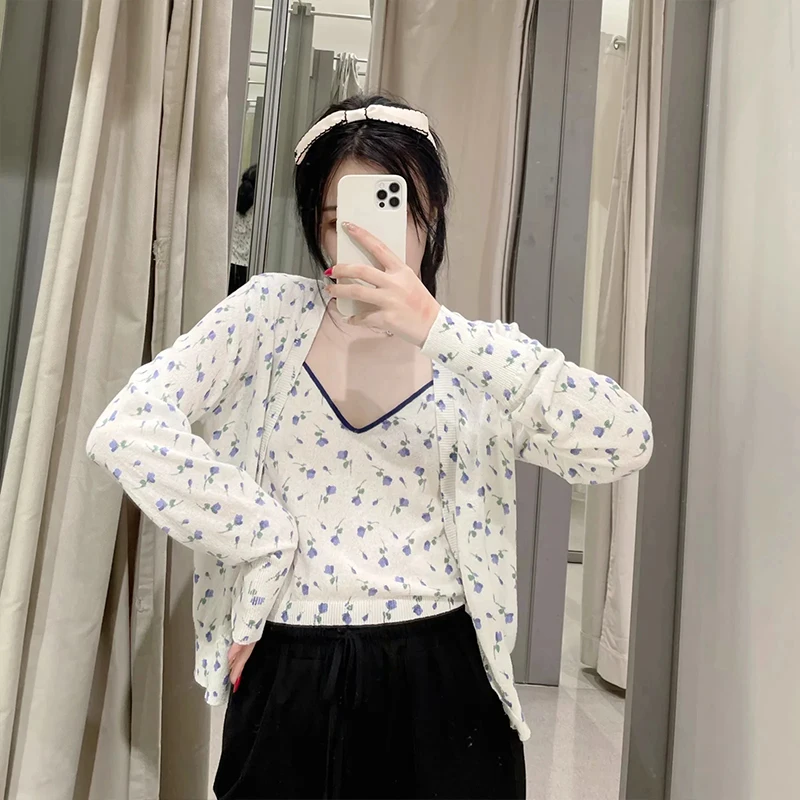 

ZA 2021 new summer Women Flowers Jacquard Sun protection coat Long sleeve Single Breasted Cardigan Receive waist Slim coat