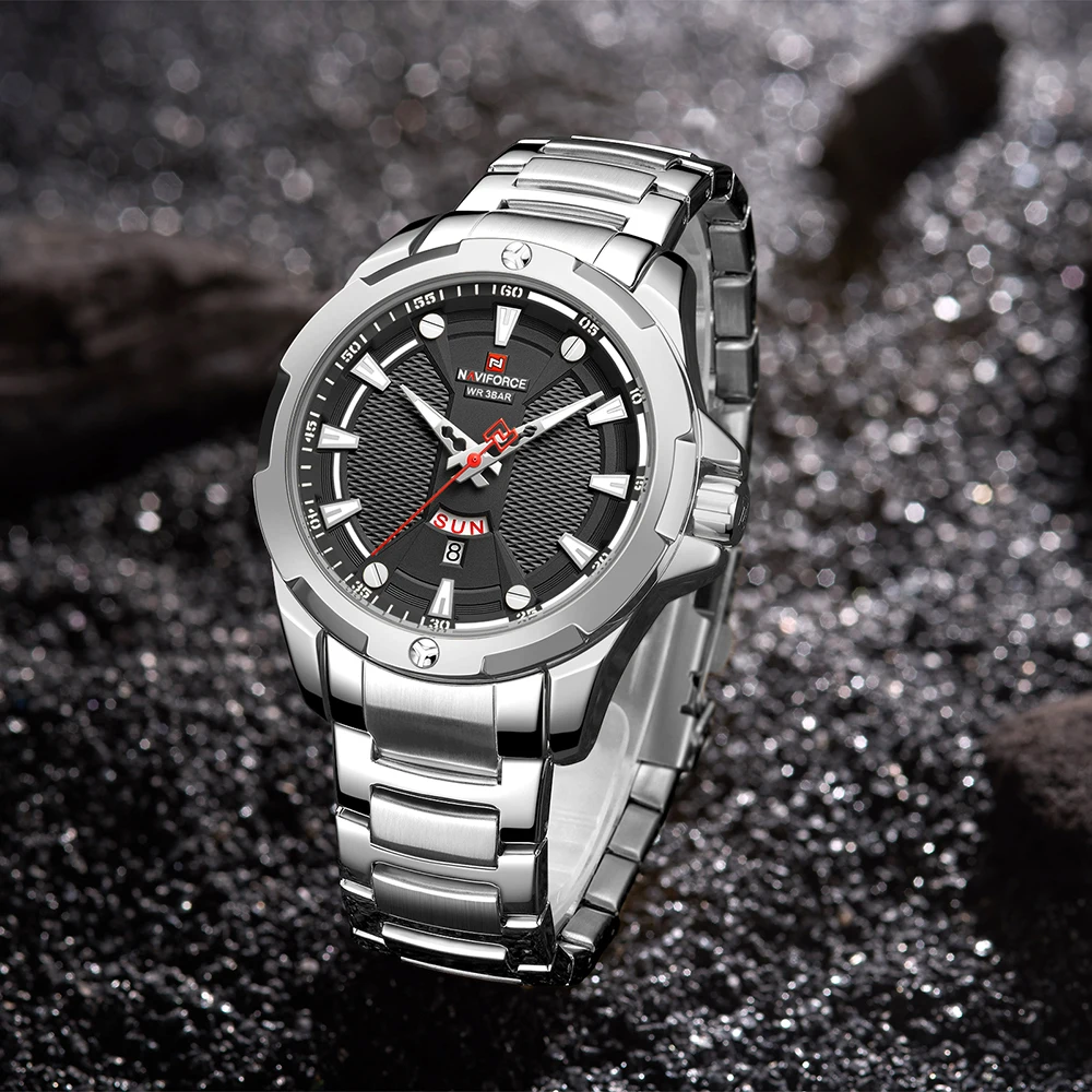 Часы наручные NAVIFORCE мужские в стиле милитари повседневные спортивные брендовые
