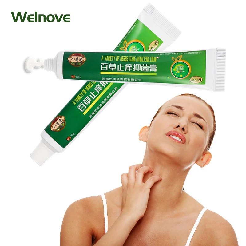 

20g Herbal Antibacterial Cream Dermatitis Eczema Treatment Psoriasis Ointment Anti Itching Prevent Mosquito Bites Skin Care