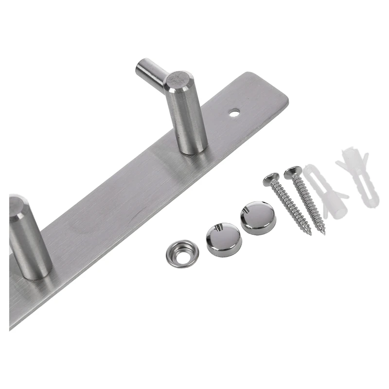 

4 Hooks Coat Robe Hat Clothes Wall Hanger Rack Holder Stainless