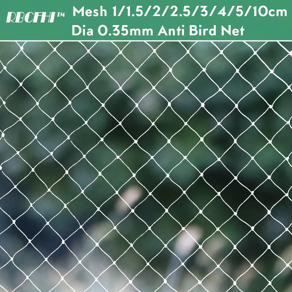 Dia 0.35MM Mesh 1/1.5/2/2.5/3/4/5/10CM Extra Strong Anti Bird Nylon Net Garden Netting Reusable Protection Covers Against Bird