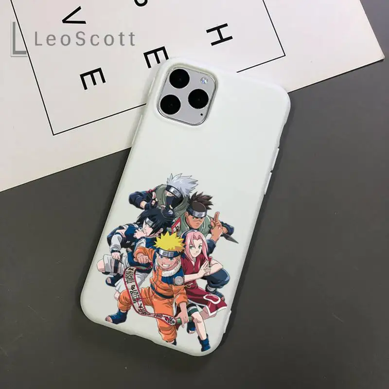 

Naruto Kakashi Cartoon Anime Phone Case Candy Color for iPhone 11 12 mini pro XS MAX 8 7 6 6S Plus X 5S SE 2020 XR