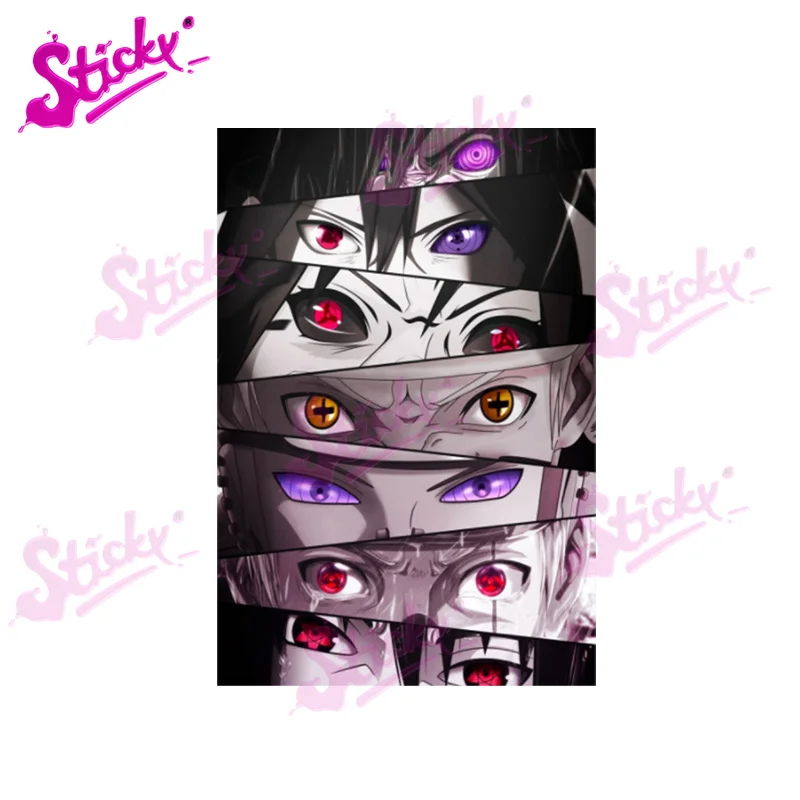 

STICKY Hot Sale Japanese Anime Eyes Car Sticker Decal Decor Motorcycle Off-road Laptop Trunk Guitar PVC Vinyl Stickers