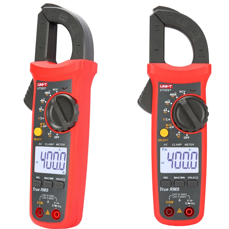 Uni-t UT201+/UT202+/UT203+/UT204+/UT202+ 400-600A цифровой клещи; Автоматический диапазон true RMS высокий прецизионный мультиметр