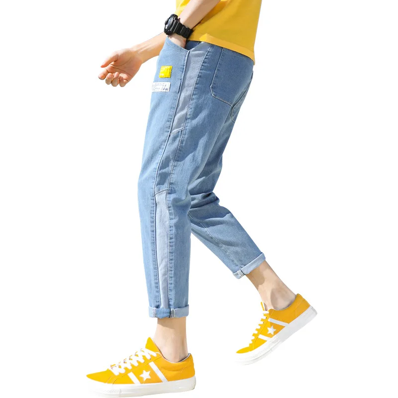 

NEW Fashion Mans Jeans Clothes Men's Cotton Slim Fit Vintage Washed Jeans Streetwear Soft Denim Ankle-Length Pants For Male