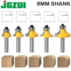 Концевая фреза 8 мм, угловая, круглая, с подшипником, фреза для деревообработки, инструмент из карбида вольфрама