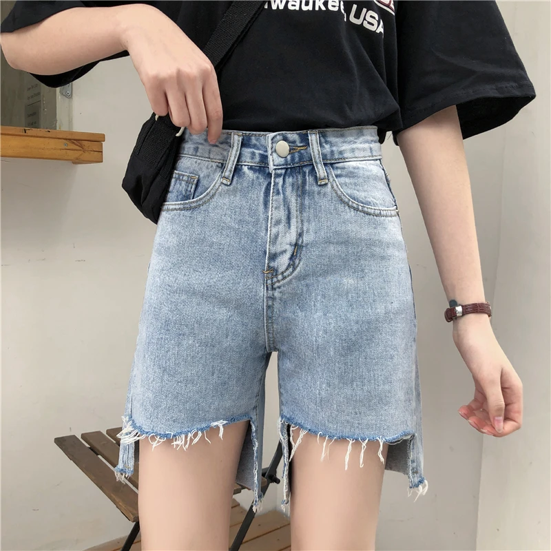 Шикарные джинсовые шорты в гонконгском ретро стиле женские весенне летние
