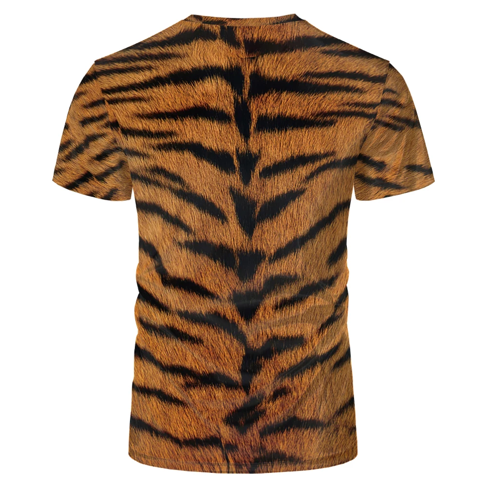 

Personality Tiger Dress Up Unisex T-Shirt Harajuku Street Men's Clothing Casual Party Fashion Breathable Oversized Top T-Shirts