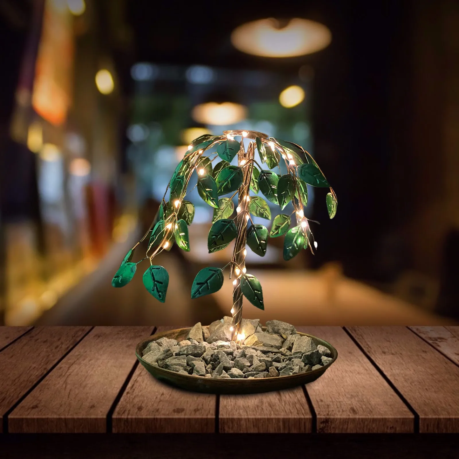 Wrought Iron Simulation Willow Tree Fountain Light Water Including Figurines Bedroom Home Decor | Дом и сад