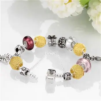 

2021 New European Style Jewelry Flower Key Butterfly Pendant Bracelet For Women Bracelet