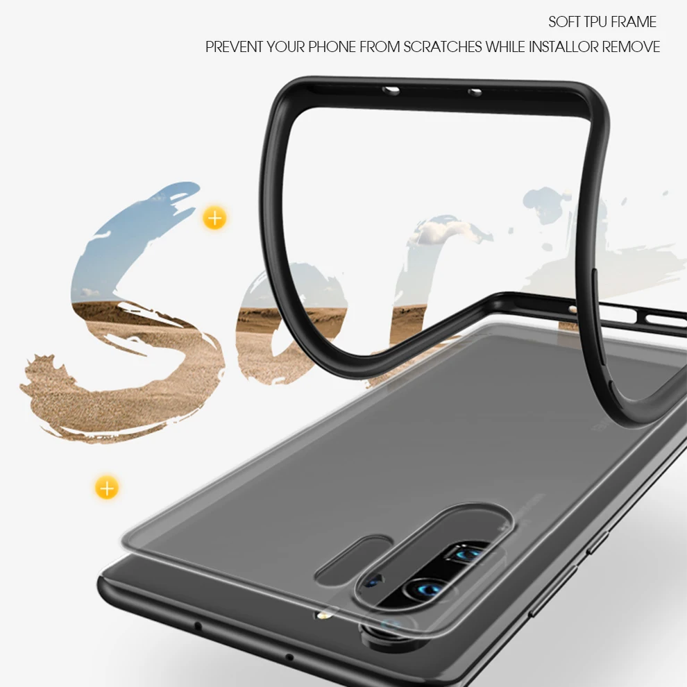 x level transparent case for huawei p30 pro hard matte pc soft silicone edge back phone cover for huawei p30 lite case p30 free global shipping