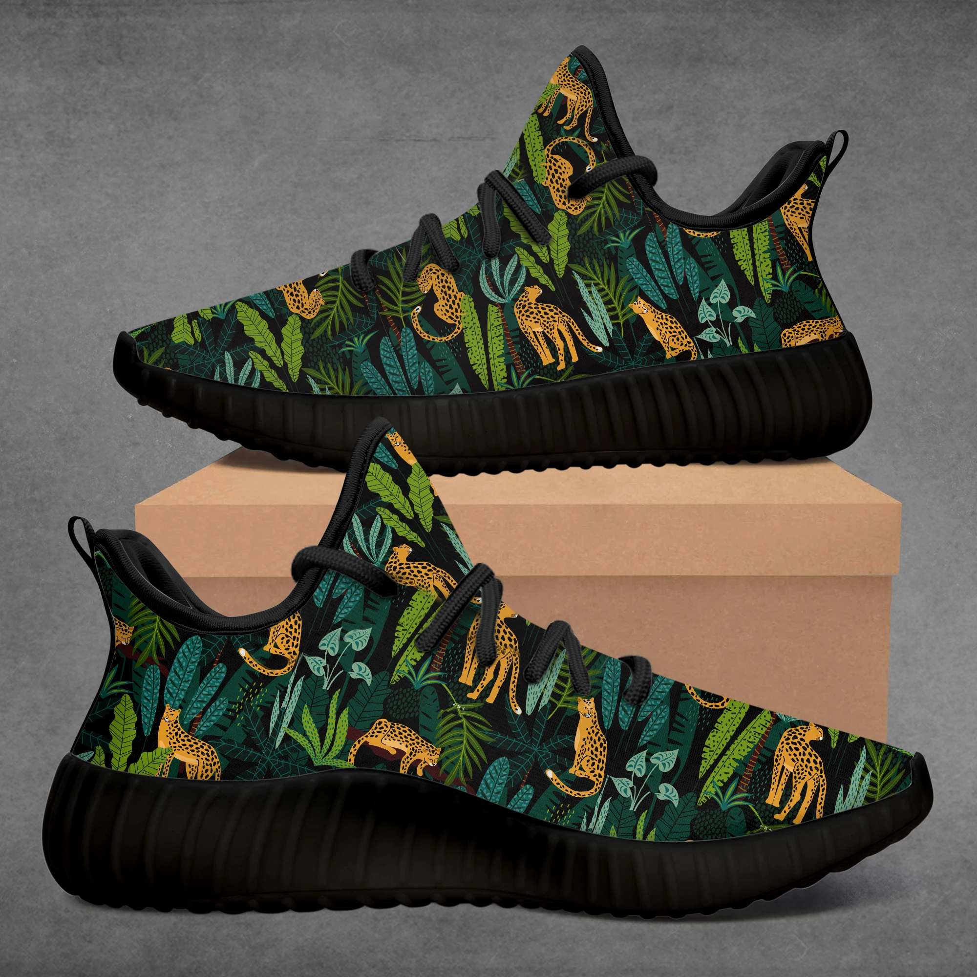 

Custom Sneakers Forest Leopard Shoes