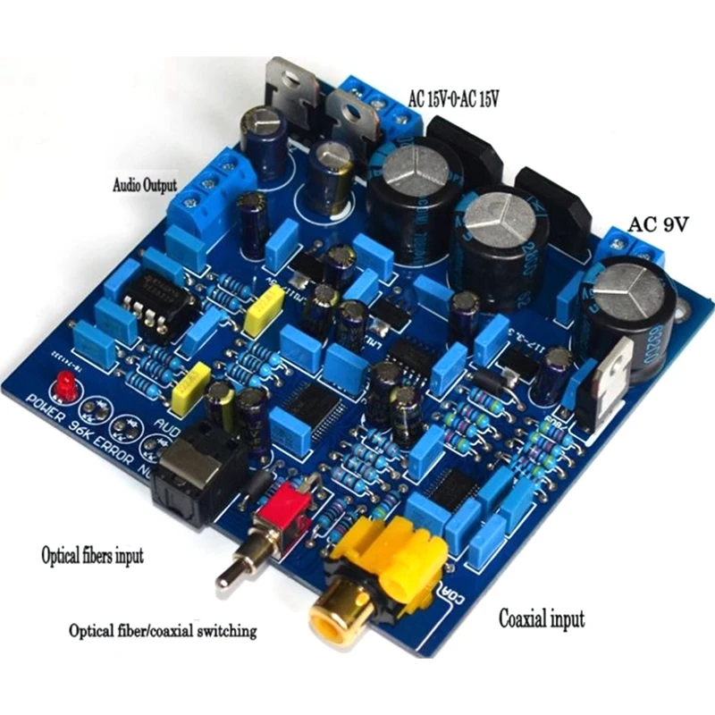Цифровой декодер AK4396 + CS8416 DAC 24 бит 192 кГц оптоволоконный коаксиальный сигнал вход
