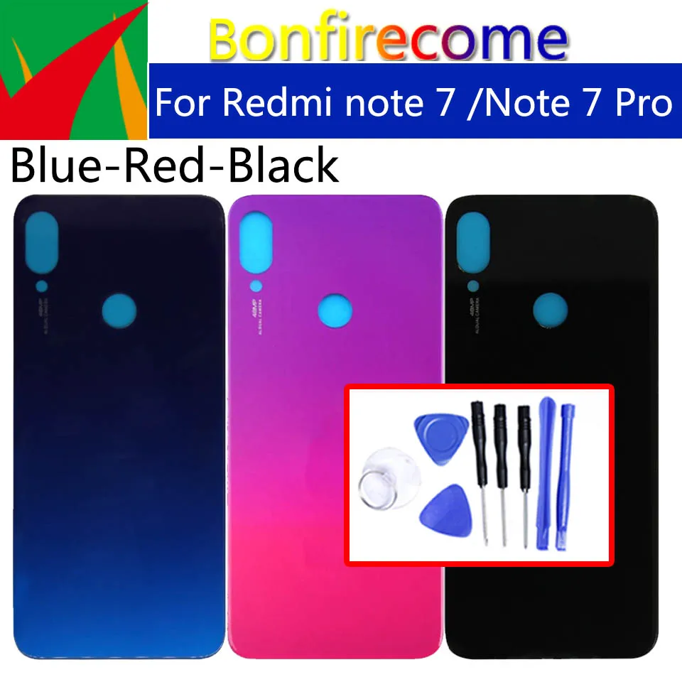 Для Xiaomi Redmi note 7 pro крышка батареи Задняя стеклянная панель Дверь Корпус чехол для