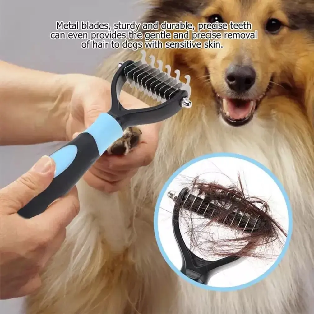 Профессиональная двухсторонняя расческа Benepaw для собак и кошек безопасная