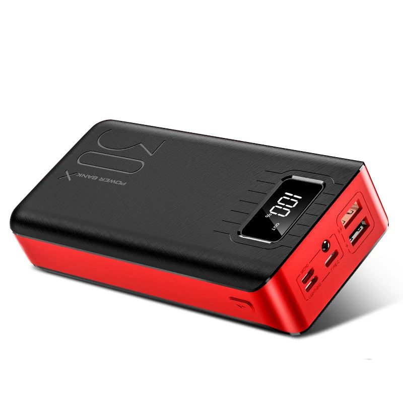 30000 мАч Внешний аккумулятор Poverbank 2 Usb Lcd power Bank портативное зарядное устройство для мобильного телефона для Xiaomi Mi Iphone X, huawei - Цвет: Red