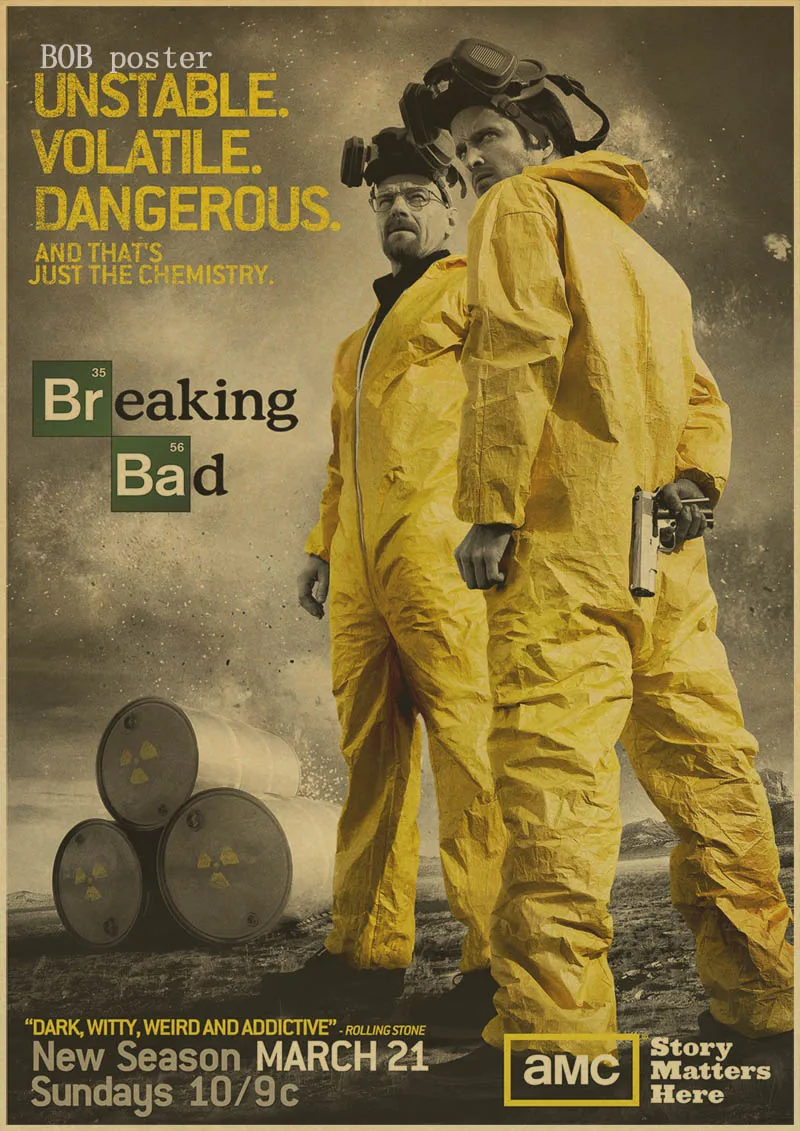 

Vintage Posters Breaking Bad classic American drama retro kraft paper poster / BAR PUB HOME WALL DECOR
