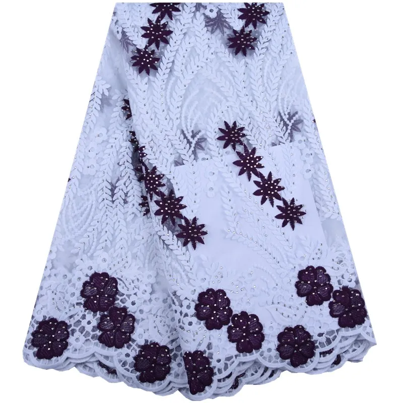 

Latest African Stones Lace Fabric Embroidery Mesh Tulle Lace Fabric High Quality 2019 Nigerian Voile Lace For Wedding Dress