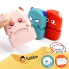 Изготовленный На Заказ детский штамп с именем сделай сам для детей, печать с именем на школьную одежду, наклейка с именем не выцветает