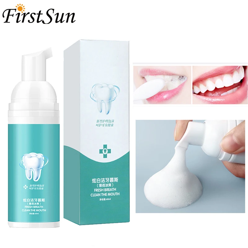 

Портативный зубной инструмент 60 г, отбеливающий чистящий мусс для свежего дыхания, удаление пятен, ярких зубов