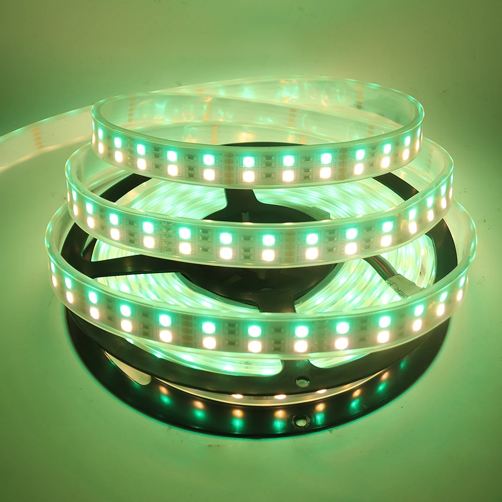 Монохромная Светодиодная лента RGBW RGBWW двухрядная Led полоска с дистанционным