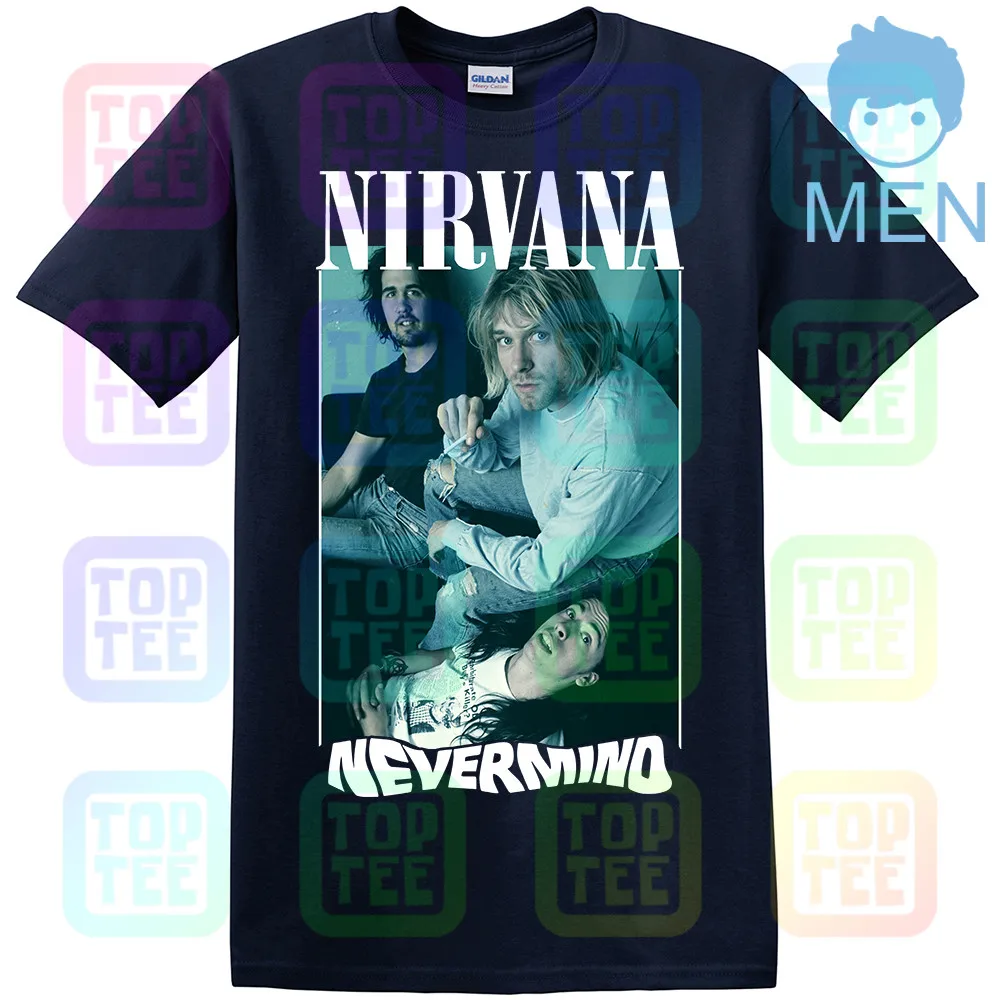MEN-NAVY Винтаж Редкие 90 s NIRVANA NEVERMIND TOUR футболка Размеры S-2XL Репринт - Цвет: MEN-NAVY