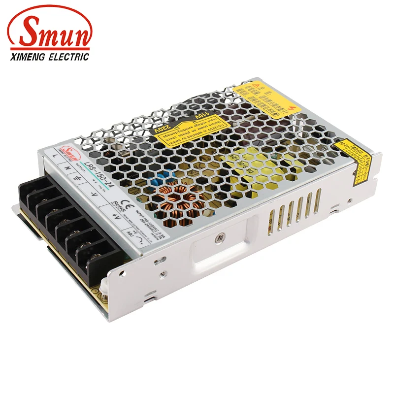 Smun LRS-150-24 150W 24VDC 6.5A Output Industrial AC-DC Switching Mode Power Supply SMPS