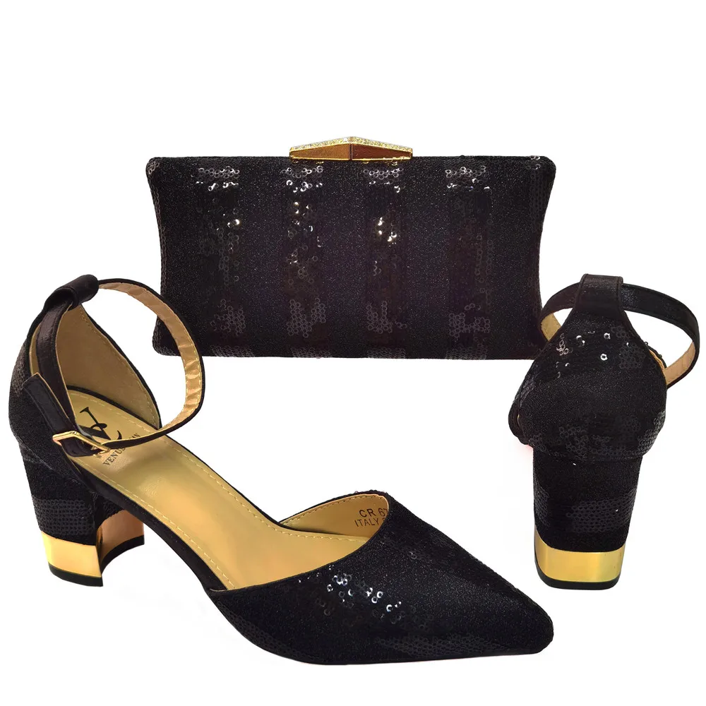

2021 Lastest Shoes and Bag To Match Italian design Matching Shoe and Bag Set African Wedding Shoes and Bag To Match for Parties