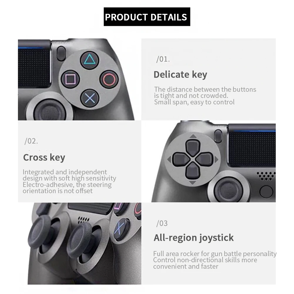 Bluetooth Беспроводной джойстик для PS4 контроллер подходит для Игровые приставки 4 консоль для Игровые приставки Dualshock 4 геймпад для PS3 консоли геймпад джойстик для gamepad геймпад для пк для PS4