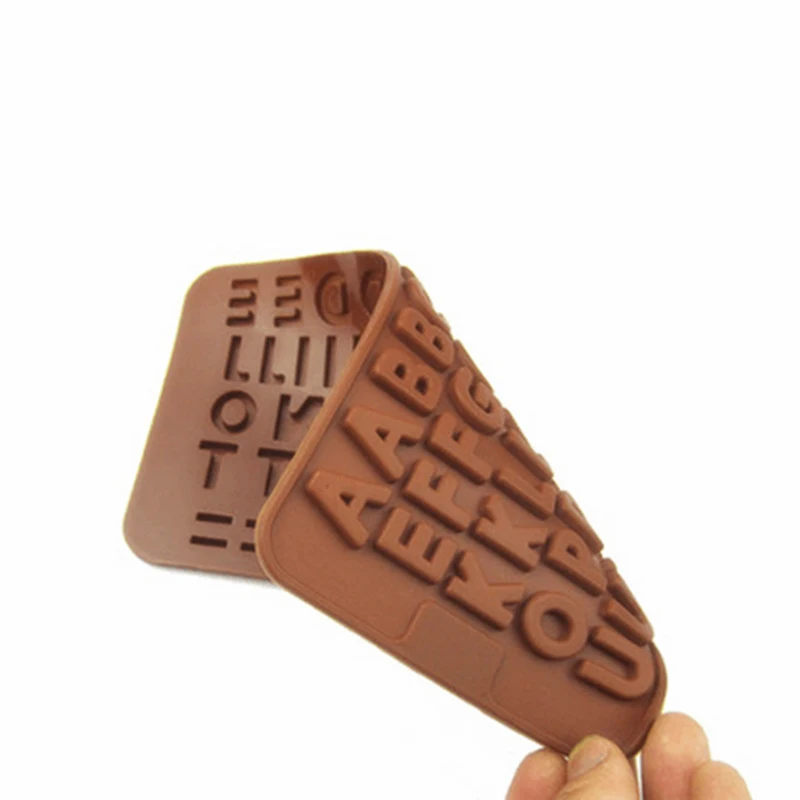 

48 Letters Silicone Mold Chocolate Candy Jelly Mold Fondant Patisserie Candy Mould For Home Cake Decoration Baking Accessories