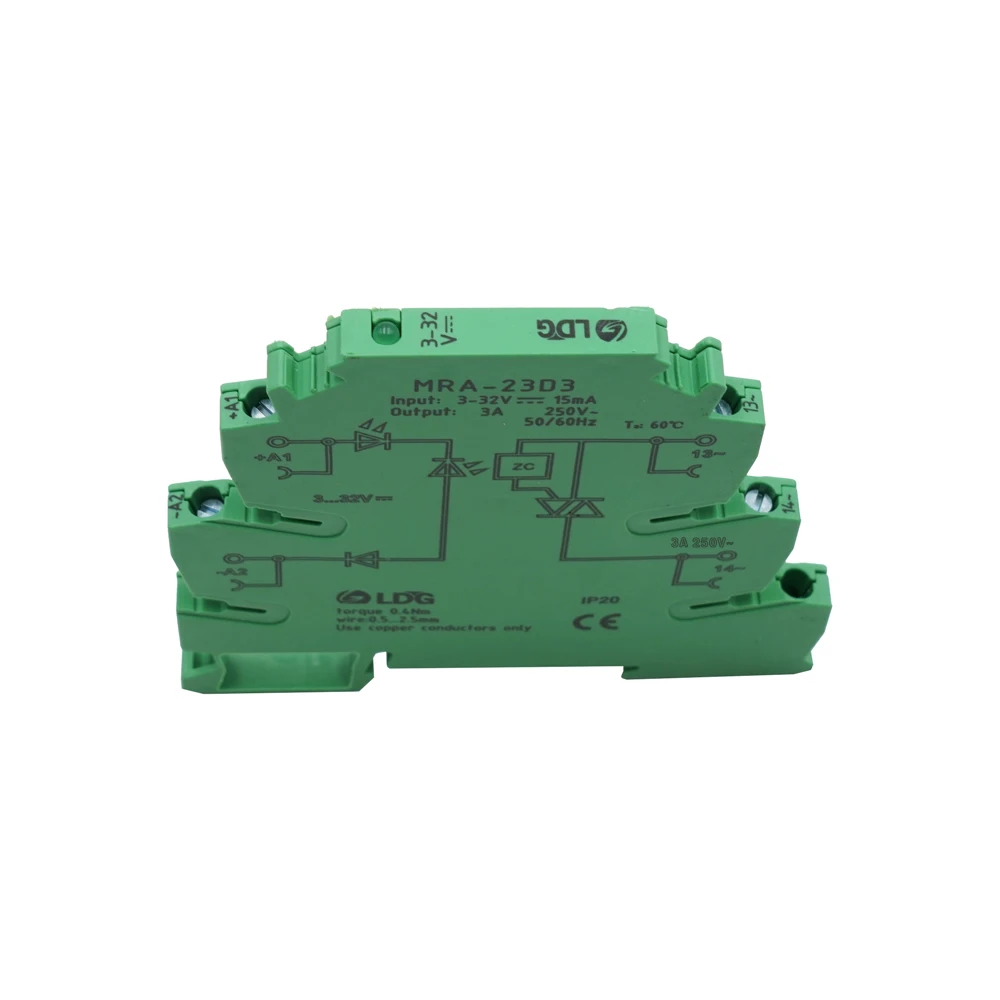 MRA-23D3 10 шт. Новый мини 3A вход 3 в 5 12 В 24 DC SSR твердотельное реле мягкий пусковой