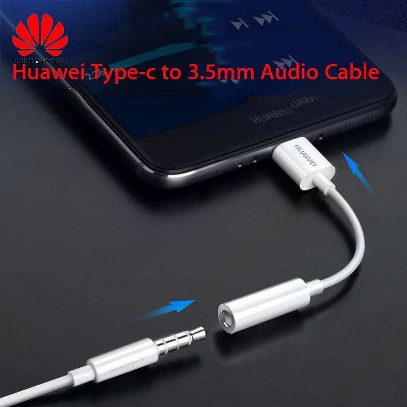 Оригинальный адаптер USB Type C для наушников 3 5 мм аудиокабель Aux Huawei P30 Pro nova 7 6 honor magic