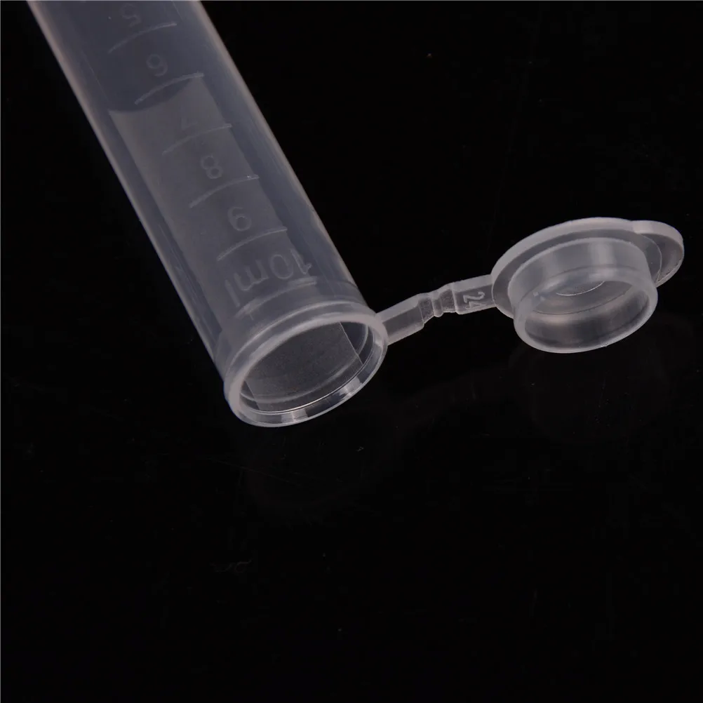 

20pcs 10ml Lab Supplies Sample Test Tube Specimen Tube Clear Micro Plastic Centrifuge Vial Snap Cap Container For Laboratory