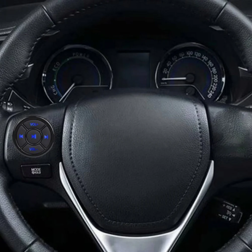 

Black Customize Button Steering Wheel Control Universal Car Radio GPS Wireless Bluetooth Media Button Remote Controller