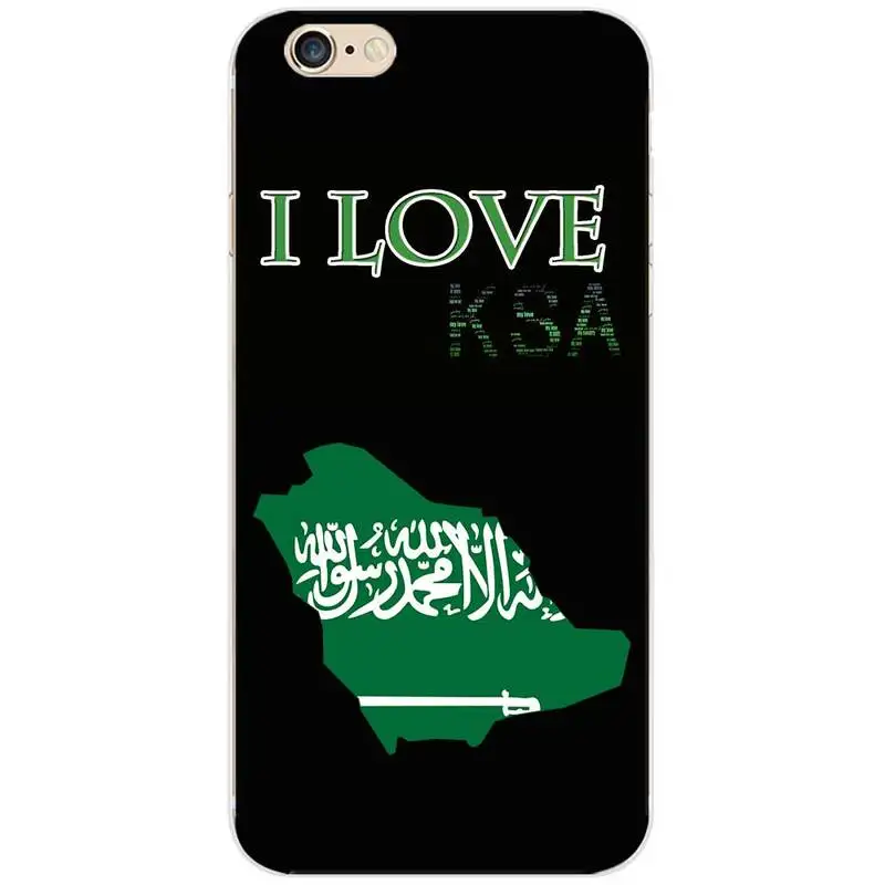 Saudi Arabia National Flag Emblem TPU Soft Silicone Phone Case for iPhone 6 7 8 S XR X Plus 11 Pro Max Cover |