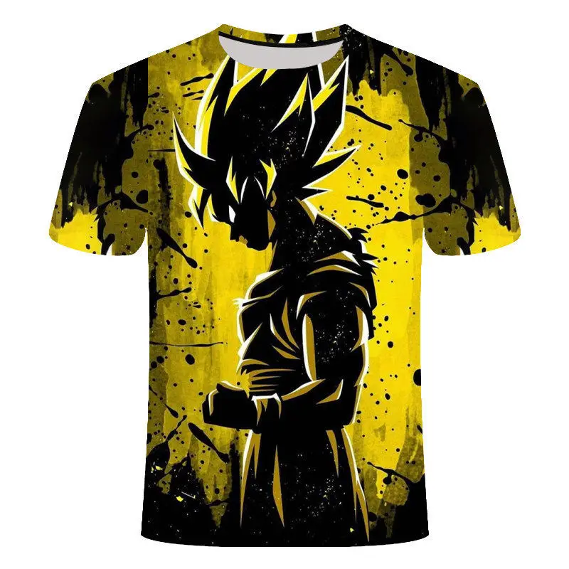 Новая мужская футболка Летняя модная детская футболка с 3d принтом Dragon Ball DBZ Bulma Super Saiyan vegeta футболка с японским аниме