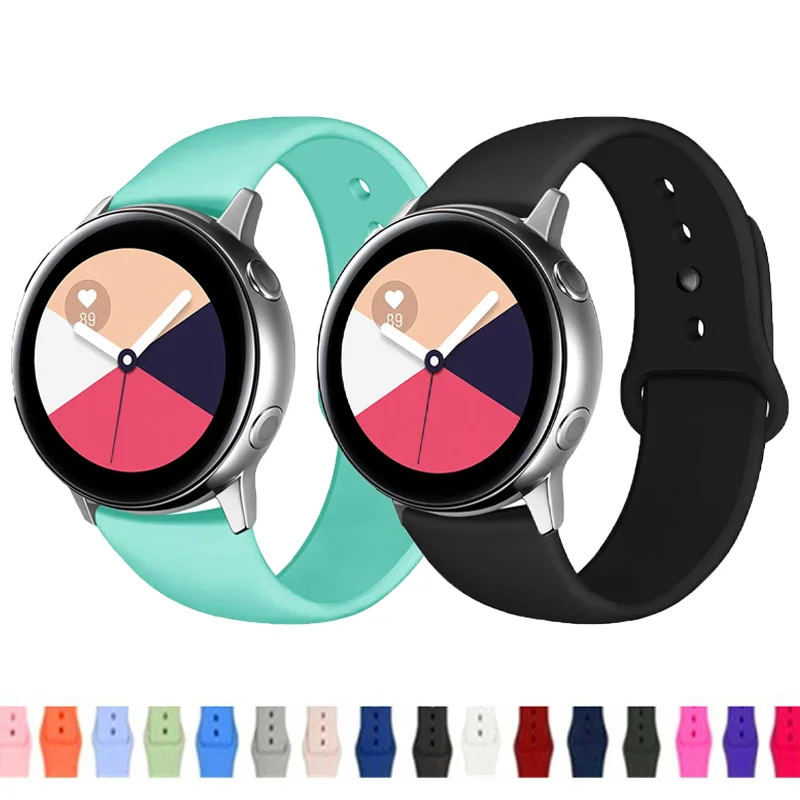 

Silicone bracelet 20mm watch strap For Samsung Galaxy watch 42mm/Active band Gear S2/Sport Soft Amazfit bip strap Accessories 42