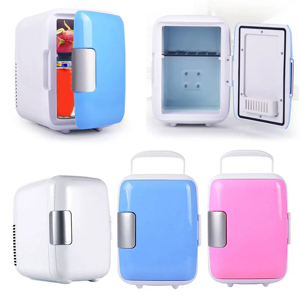 Mini nevera portátil para coche, refrigerador compacto de 4L, para el cuidado de la piel, para viajes al aire libre