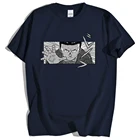 Мужская футболка с принтом персонажа судти хип-хоп, модная уличная одежда с круглым вырезом, свободная футболка, дышащие топы в стиле хип-хоп