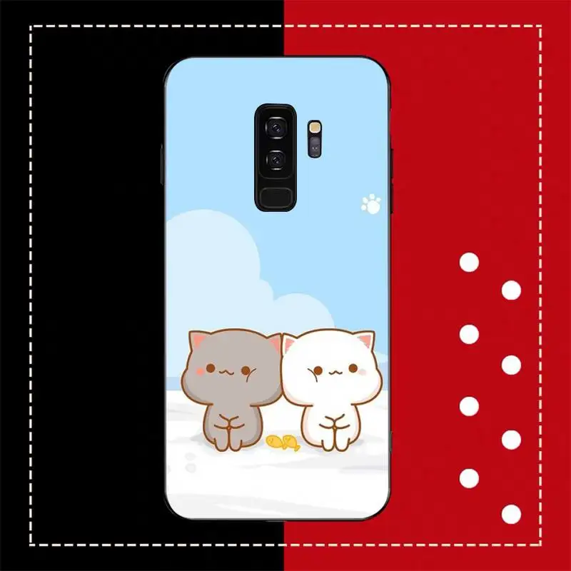 

I LOVE U Couple Lovely Cute Gray Cat Phone Case for Samsung Note 5 7 8 9 10 20 pro plus lite ultra A21 12 72
